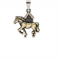 Zinc Alloy Animal Pendants, Horse, antique bronze color plated Approx 2-3mm 