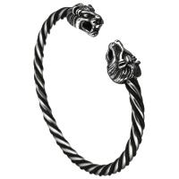Stainless Steel Cuff Bangle, Dragon, plated, Unisex & blacken 5mm, Inner Approx 