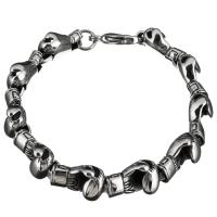 Stainless Steel Bracelet, Boxing Glove, for man & blacken Approx 9 Inch 