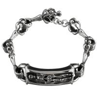 Stainless Steel Bracelet, for man & blacken Approx 8 Inch 