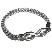 Stainless Steel Bracelet, Infinity, curb chain & for man, original color 6mm Approx 9 Inch 