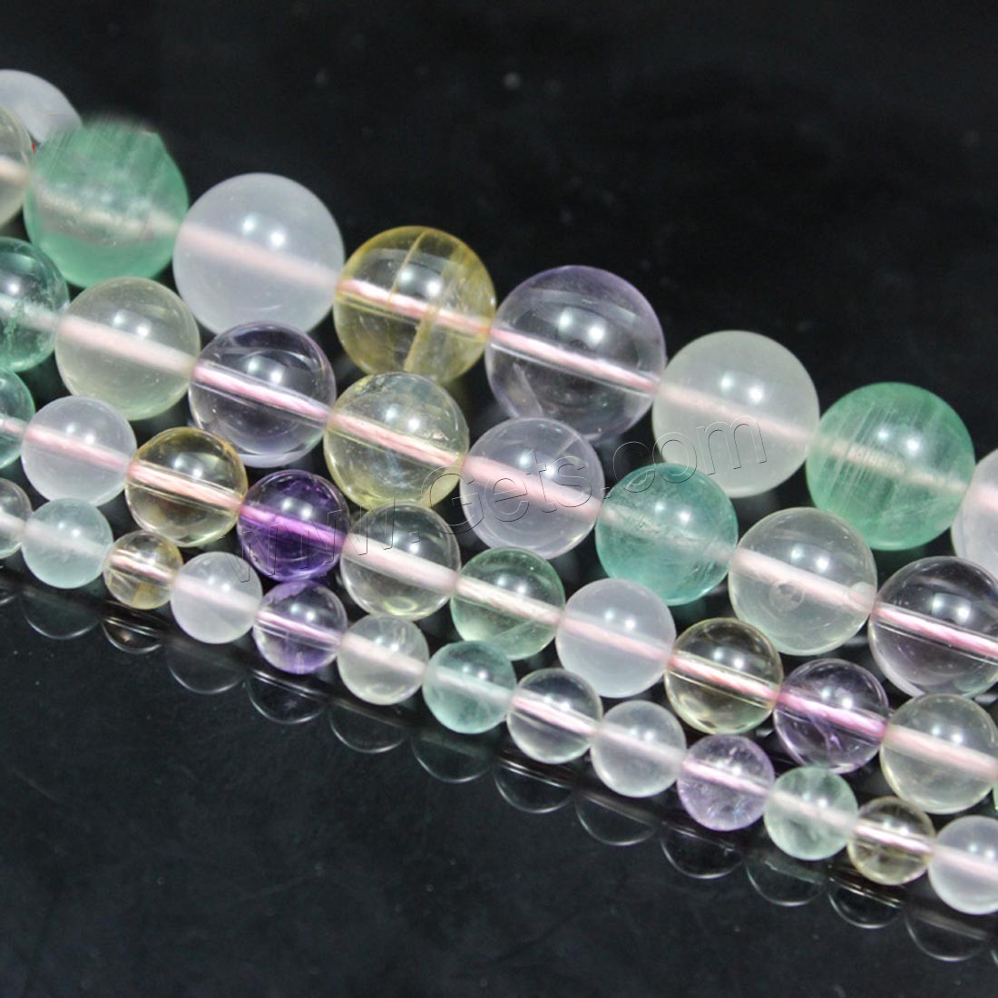 Mix Color Quartz Beads, Round, natural, different size for choice, multi-colored, Length:Approx 15.7 Inch, Sold By Strand
