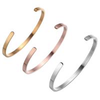 Stainless Steel Cuff Bangle, plated, adjustable & for woman 