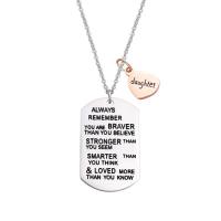 Stainless Steel Sweater Chain Necklace, with 1.9lnch extender chain, plated, Unisex & oval chain & with letter pattern & enamel Approx 23.6 Inch 