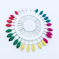Alfileres de Hierro, Perlas de plástico ABS, con fundición, diferentes estilos para la opción, color mixto, 30PCs/Caja, Vendido por Caja