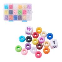 Mixed Acrylic Jewelry Beads, with Plastic Box, 9mm, 6mm Approx 3-4mm 