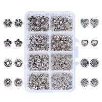 Zinc Alloy Beads, with Plastic Box, antique silver color plated, mixed, lead & cadmium free Approx 1-2mm 