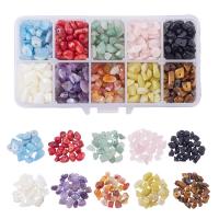 Gemischte Edelstein Perlen, mit Kunststoff Kasten, 5-8mm, Bohrung:ca. 1mm, verkauft von Box