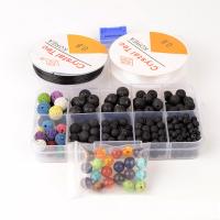 Mixed Gemstone Beads, with Plastic Box & Elastic Thread, 4-10mm Approx 1mm 