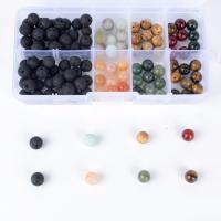 Mixed Gemstone Beads, with Plastic Box, 8mm Approx 1mm 