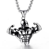 Titanium Steel Sweater Necklace, titanium steel magnetic clasp, Boy, box chain & for man & blacken 3mm Approx 24 Inch 