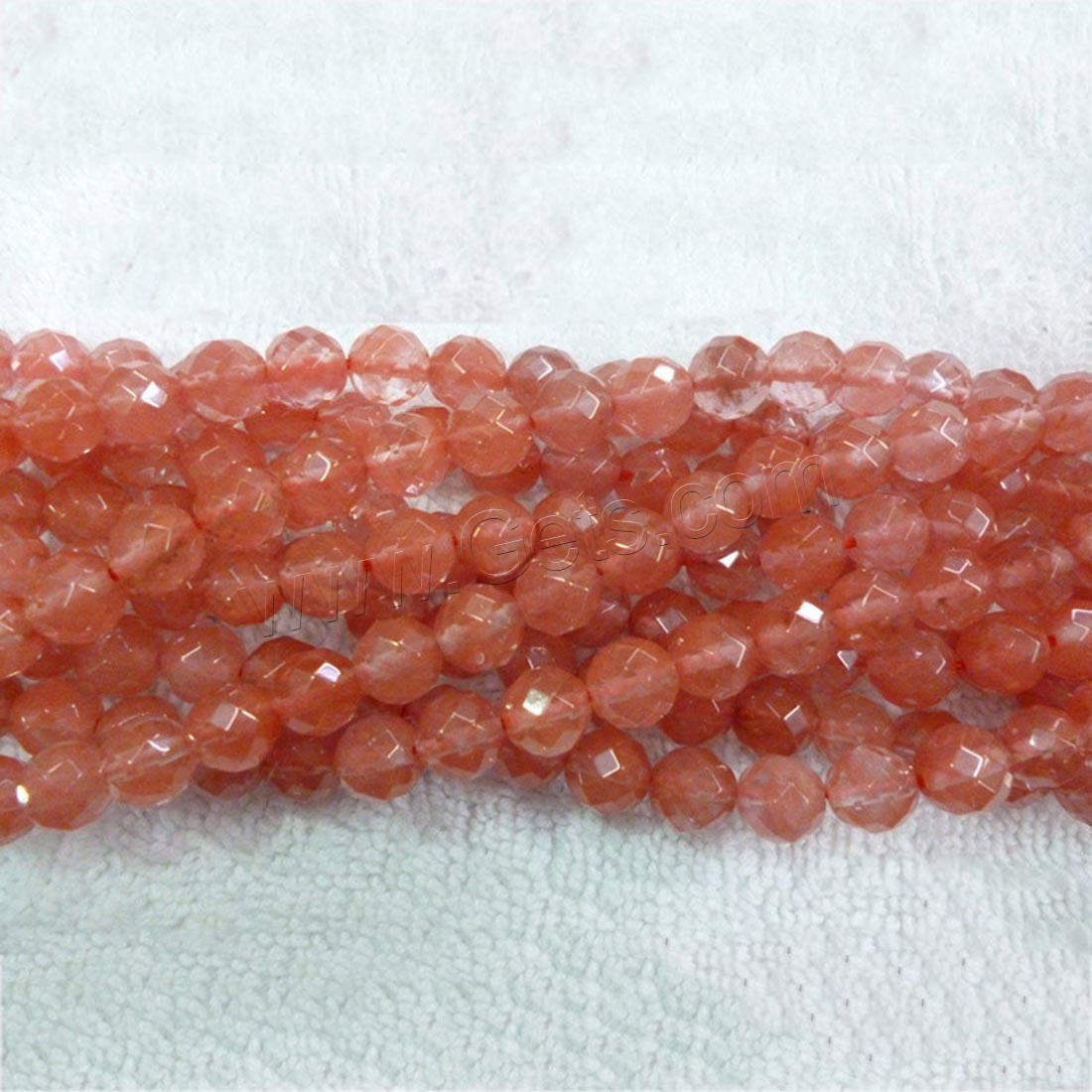 Cherry Quartz Bead, Round, natural, different size for choice & faceted, red, Length:Approx 15.7 Inch, Sold By Strand