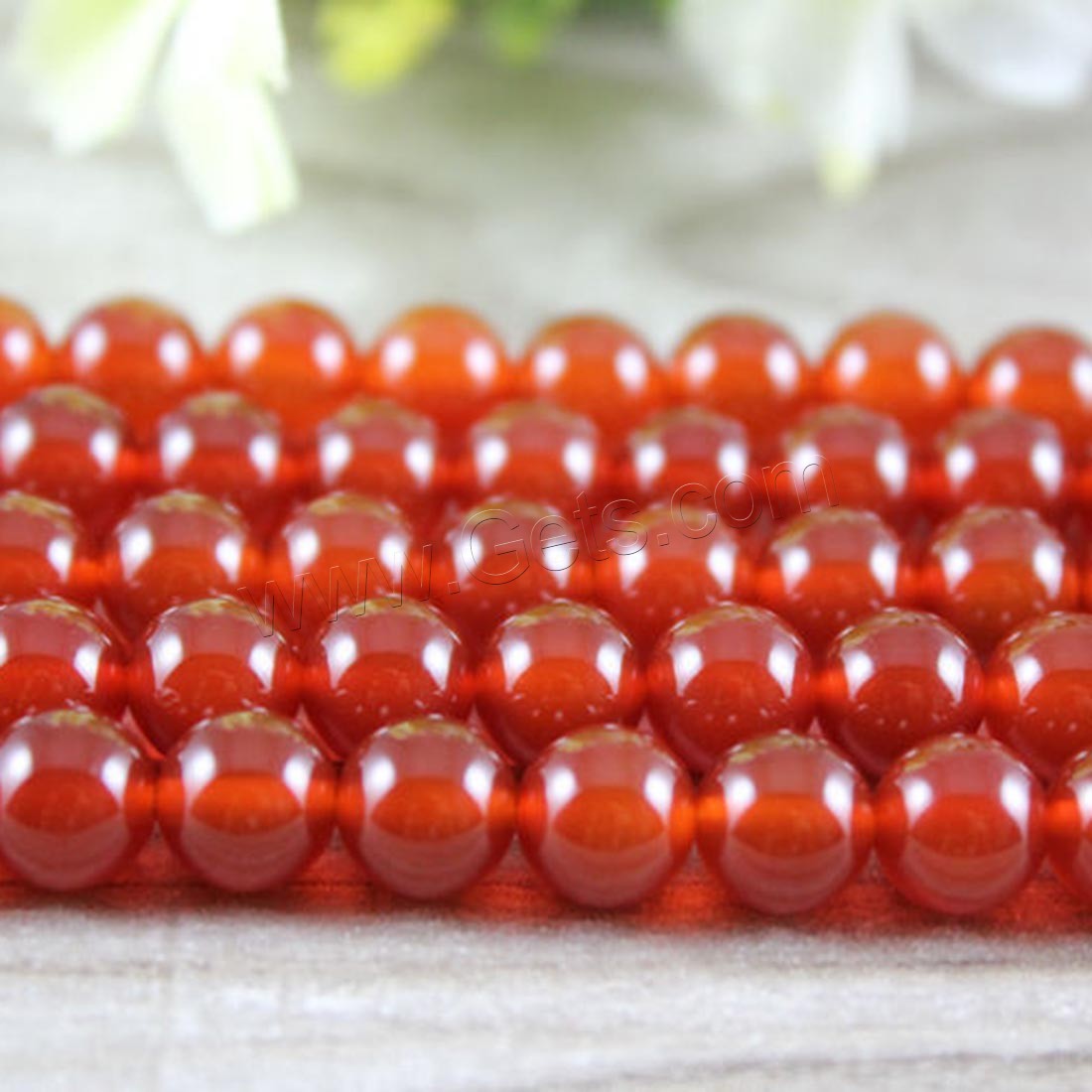 Natural Red Agate Beads, Round, different size for choice, red, Length:Approx 15.7 Inch, Sold By Strand