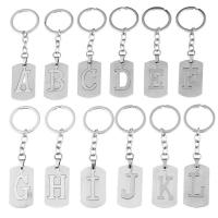 Zinc Alloy Puzzle Key Chain, with Stainless Steel Pendant, Letter, plated, Unisex 100mm 