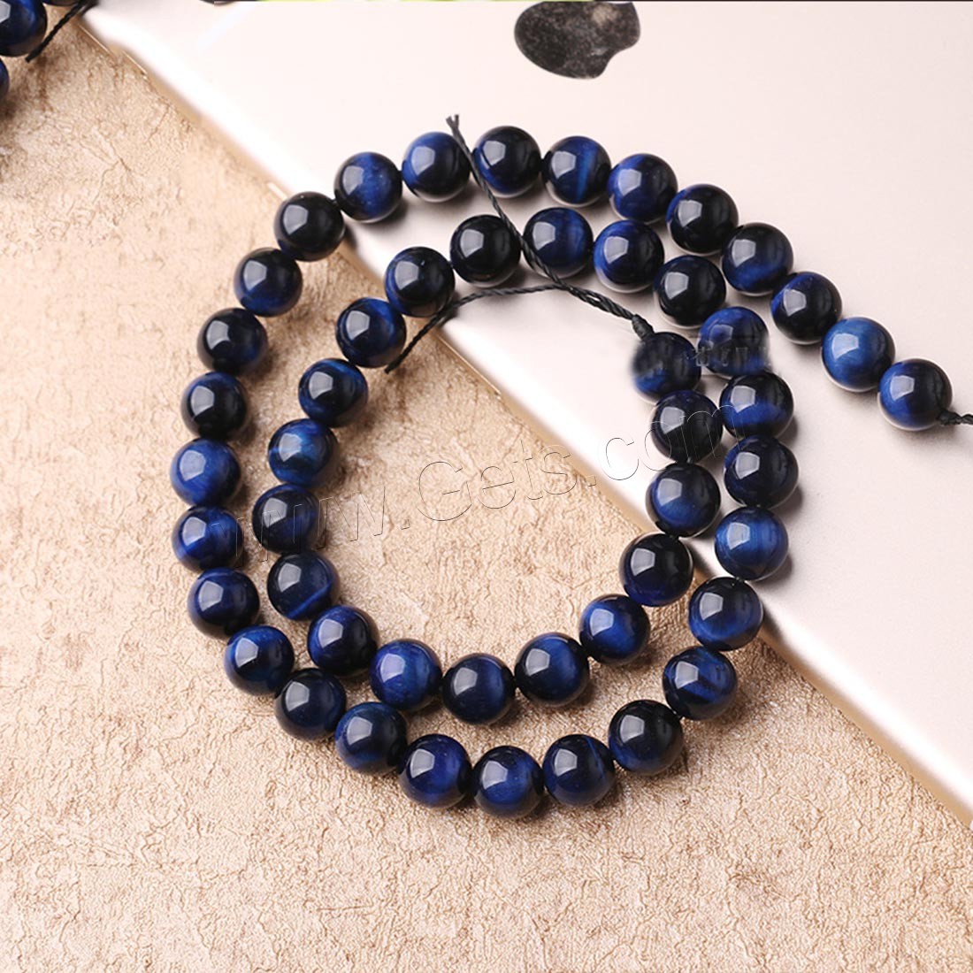 Tiger Eye Beads, Round, natural, different size for choice, blue, Length:Approx 15.7 Inch, Sold By Strand