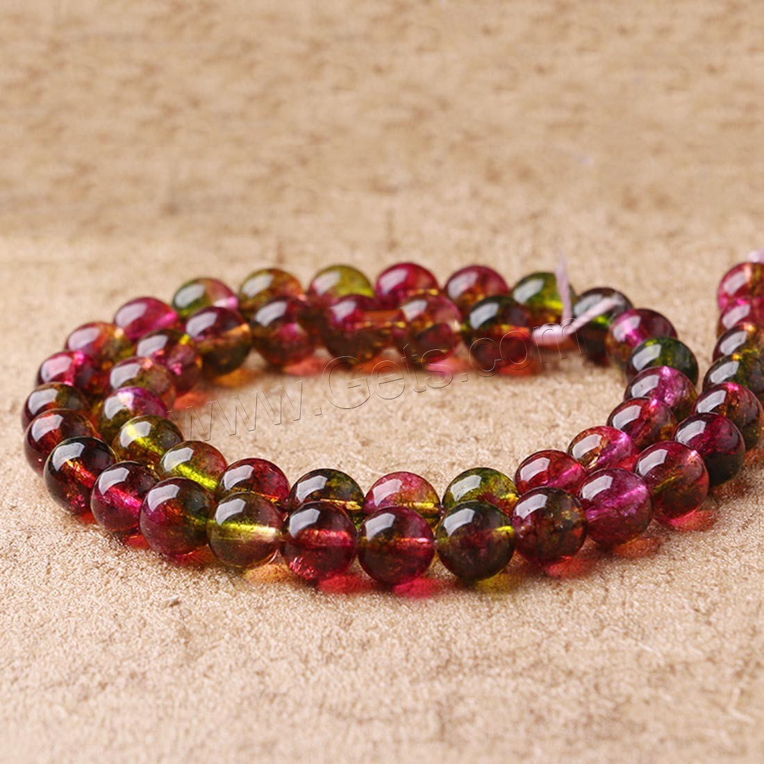 Tourmaline Beads, Round, natural, different size for choice, red, Length:Approx 15.7 Inch, Sold By Strand
