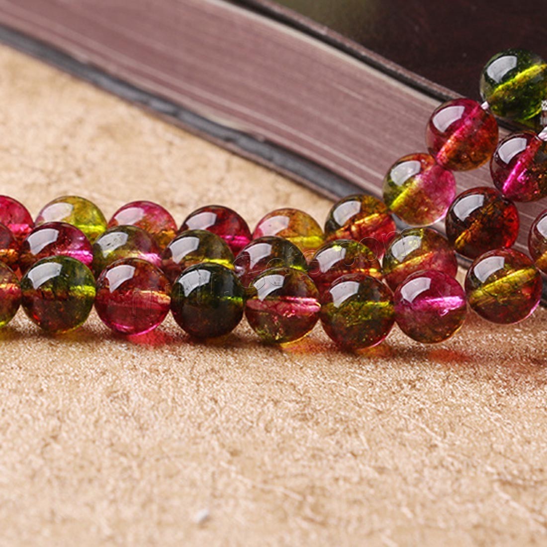 Tourmaline Beads, Round, natural, different size for choice, red, Length:Approx 15.7 Inch, Sold By Strand