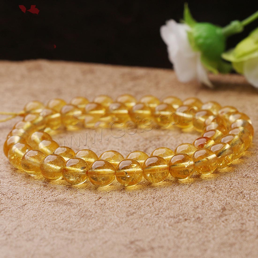 Crackle Quartz Beads, Round, natural, different size for choice, yellow, Length:Approx 15.7 Inch, Sold By Strand