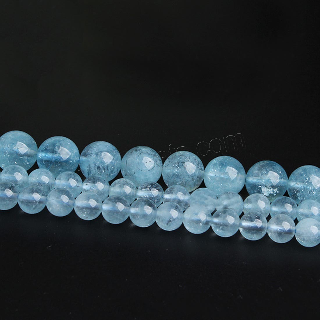 Perles aigue-marine, Rond, normes différentes pour le choix, bleu, Longueur:Environ 15.7 pouce, Vendu par brin