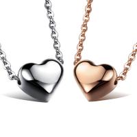 Titanium Steel Jewelry Necklace, Heart, plated, oval chain & for woman Approx 18 Inch 
