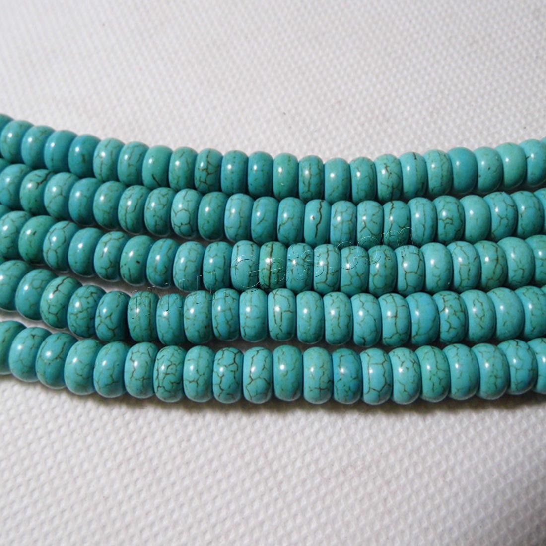 Perles en Turquoise synthétiques, Rond, naturel, normes différentes pour le choix, vert, Longueur:Environ 15.7 pouce, Vendu par brin