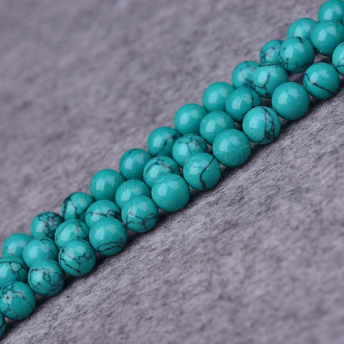 Synthetische Türkis Perlen, rund, natürlich, verschiedene Größen vorhanden, grün, Länge:ca. 15.7 ZollInch, verkauft von Strang