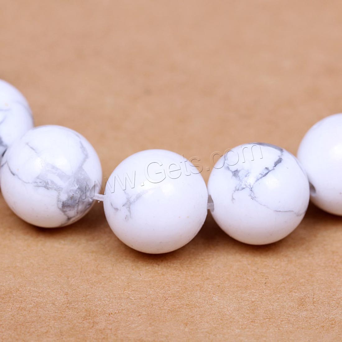 Synthetic Turquoise Beads, Round, natural, different size for choice, white, Length:Approx 15.7 Inch, Sold By Strand