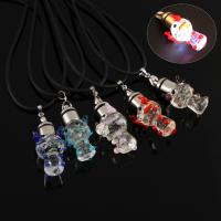 Lampwork Halskette, mit Gummiband & Zinklegierung, handgemacht, unisex & glänzend, keine, 17x36x18mm, Länge:ca. 17 ZollInch, verkauft von Strang