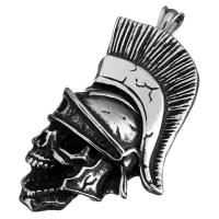 Stainless Steel Skull Pendant, blacken Approx 