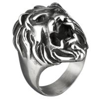 Men Stainless Steel Ring in Bulk, Lion, for man & blacken, 32mm, US Ring 