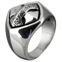 Men Stainless Steel Ring in Bulk, with cross pattern & for man & blacken, 20mm, US Ring 