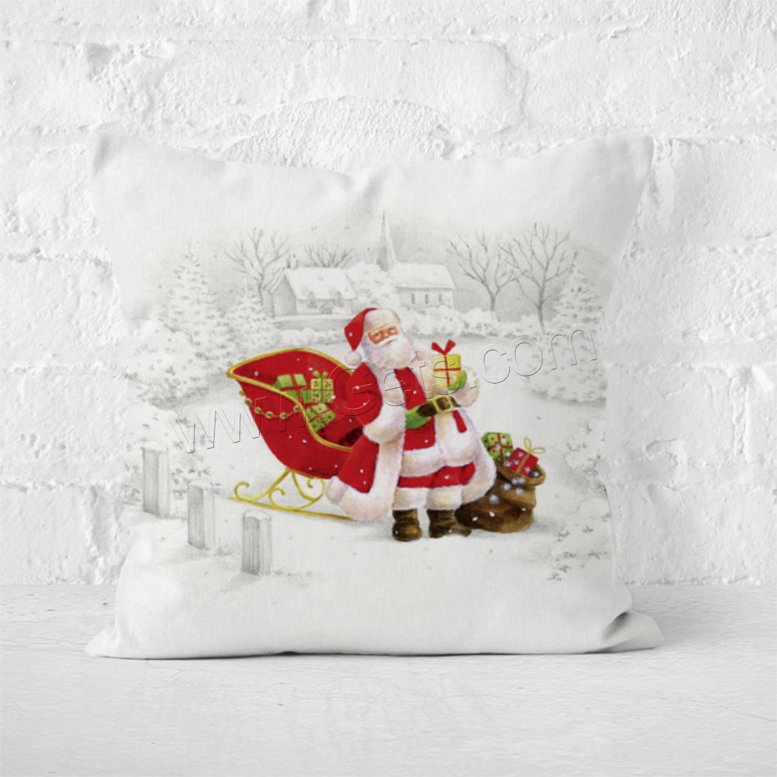 Pillow Case, Plush, Square, printing, durable & Christmas jewelry & different size for choice & different designs for choice, Sold By PC