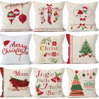 Funda de almohada, felpa, Cuadrado, estampado, Sostenible & Joyas de Navidad & diverso tamaño para la opción & diferentes patrones para la opción, Vendido por UD