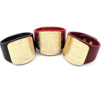 PU Leather Cord Bracelets, with Zinc Alloy, plated, for woman 50mm, 50mm Approx 8.7 Inch 