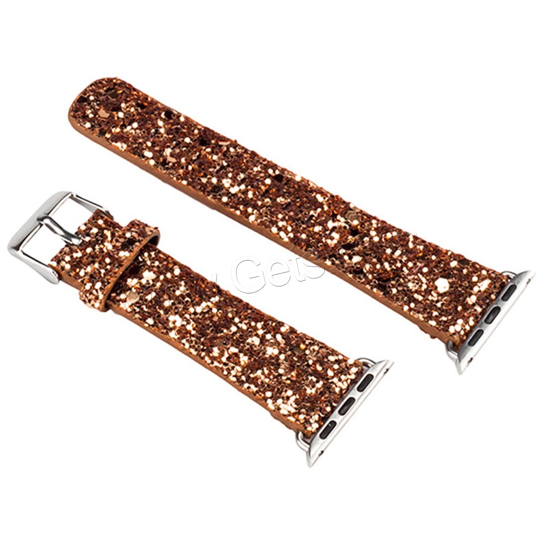 Watch Band, Stainless Steel, with PU Leather, for Apple Watch & different size for choice, more colors for choice, Sold By PC