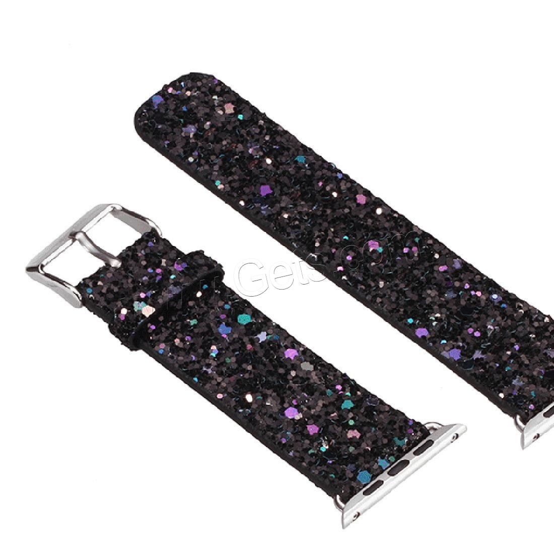 Watch Band, Stainless Steel, with PU Leather, for Apple Watch & different size for choice, more colors for choice, Sold By PC