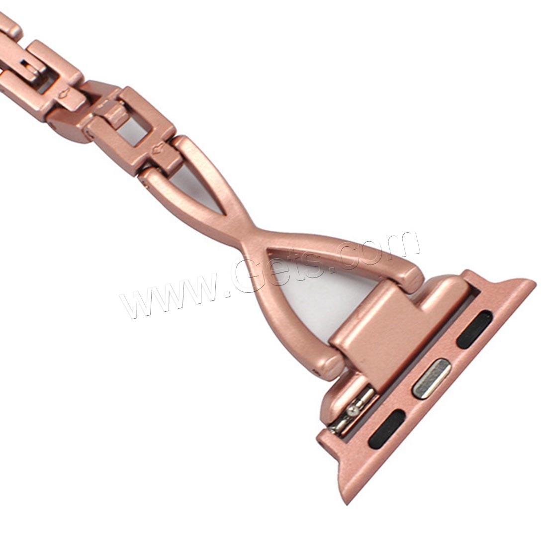 Watch Band, Stainless Steel, rose gold color plated, for Apple Watch & different size for choice, nickel, lead & cadmium free, Length:Approx 6.8 Inch, Sold By PC