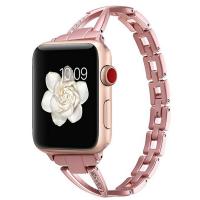 Watch Band, Stainless Steel, rose gold color plated, for Apple Watch nickel, lead & cadmium free Approx 6.8 Inch 