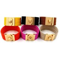 Nylon Bracelet, with Zinc Alloy, gold color plated, for woman 30mm Approx 8.3 Inch 