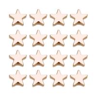 Brass Smooth Beads, Star, rose gold color plated, DIY, nickel, lead & cadmium free, 11mm Approx 1mm 