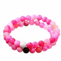 Effloresce Agate Bracelet, Round, for woman 8mm Approx 7.5 Inch 