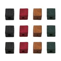 Крашеные деревянные бусины, деревянный, Куб, Много цветов для выбора, 12mm, отверстие:Приблизительно 3.5mm, 50ПК/сумка, продается сумка