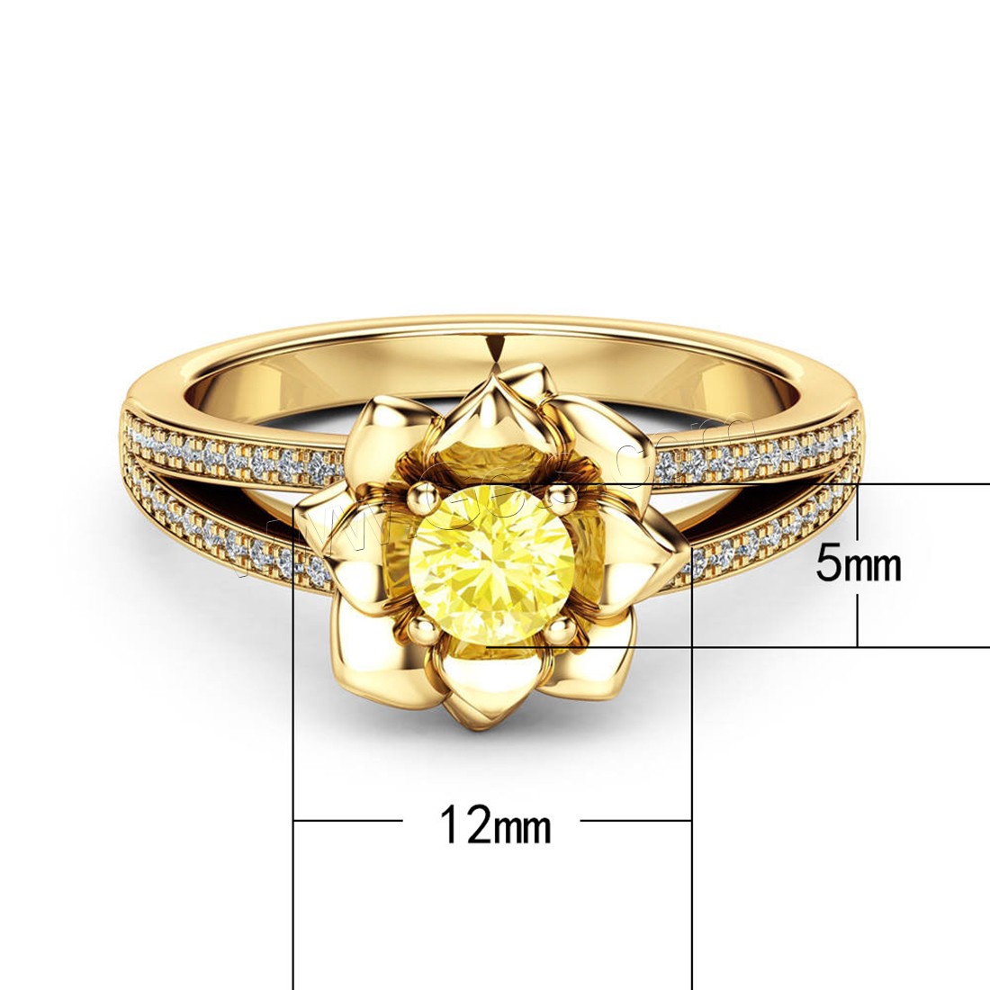 Rhinestone Brass Finger Ring, Rose, plated, different size for choice & for woman & with rhinestone, more colors for choice, 5mm, 12mm, Sold By PC