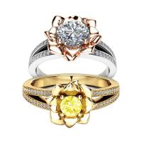 Anilo de dedo de latón, metal, Rosa, chapado, diverso tamaño para la opción & para mujer & con diamantes de imitación, más colores para la opción, 5mm, 12mm, Vendido por UD