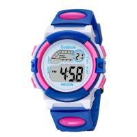 Fashion Children Watch, Rubber, with Plastic & Stainless Steel, for children & adjustable & waterproof & luminated Approx 7.5 Inch 