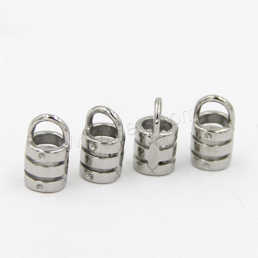 Stainless Steel Tips, polished, different size for choice, original color, Hole:Approx 1-5mm, 10PCs/Lot, Sold By Lot