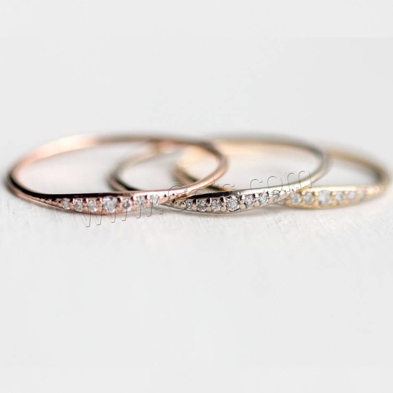Zinc Alloy Finger Ring, plated, different size for choice & for woman & with rhinestone, more colors for choice, Sold By PC