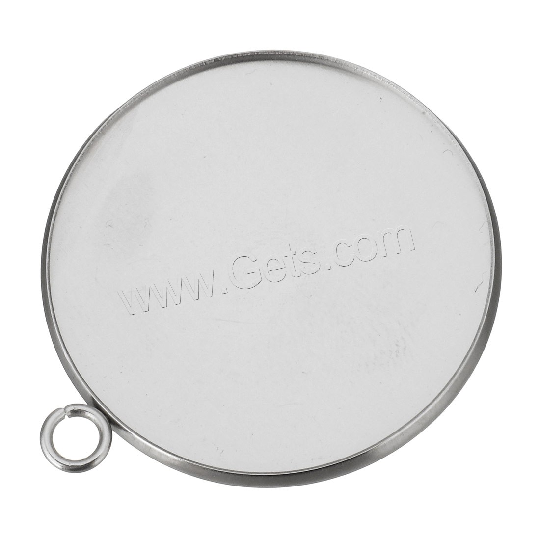 Stainless Steel Pendant Setting, Flat Round, different size for choice, original color, Sold By PC