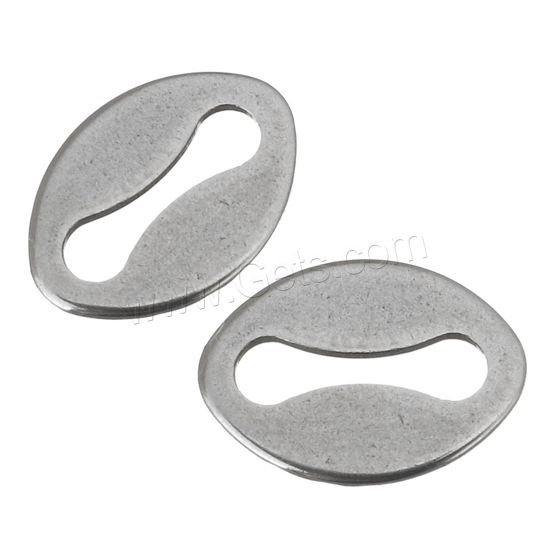Stainless Steel Linking Ring, Flat Oval, different size for choice, original color, Sold By PC