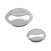 Stainless Steel Linking Ring, Flat Oval original color 